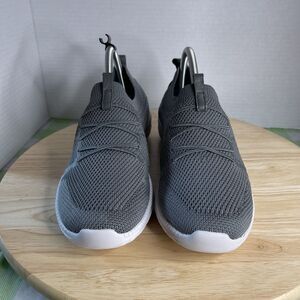 Skechers Arch Fit Womens 8.5  Slip On Running Shoes Sneakers Gray White Comfort